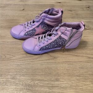 Vintage Havana Purple Glitter High-Top Sneakers